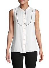 Tommy Hilfiger Contrast-Piping Sleeveless Shirt