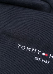 Tommy Hilfiger cotton logo-embroidered scarf