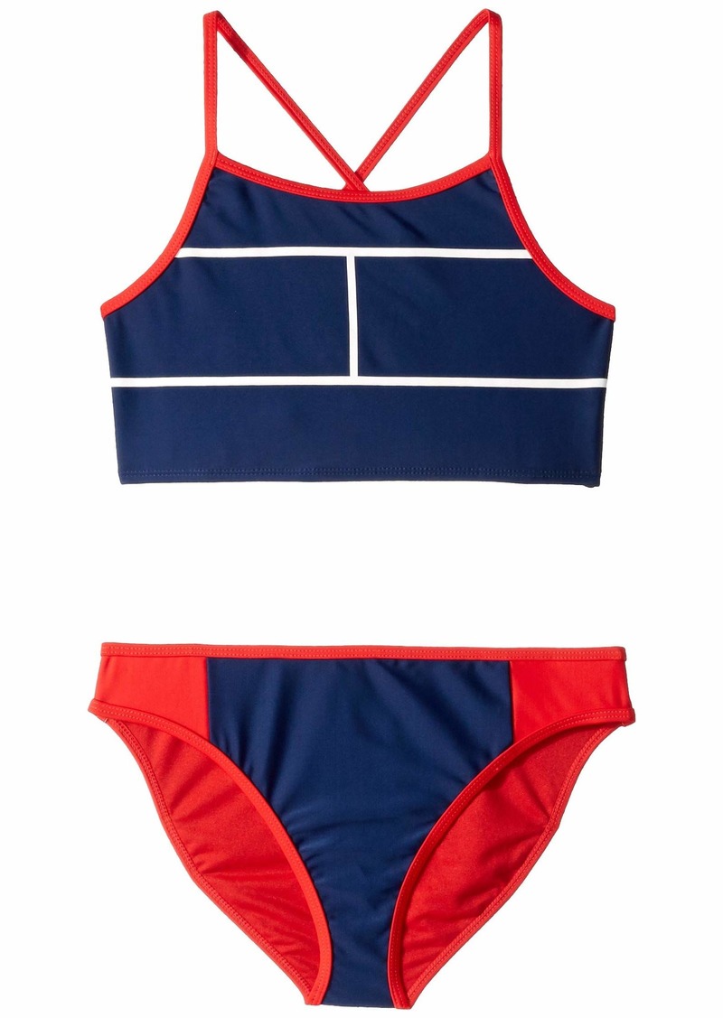 beven spiegel Ounce Tommy Hilfiger Elvira Two-Piece Swimsuit (Big Kids) | Swimwear