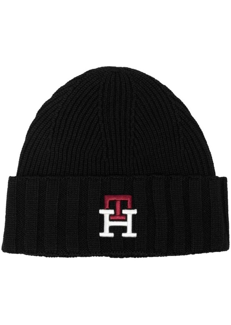 Tommy Hilfiger embroidered logo beanie hat