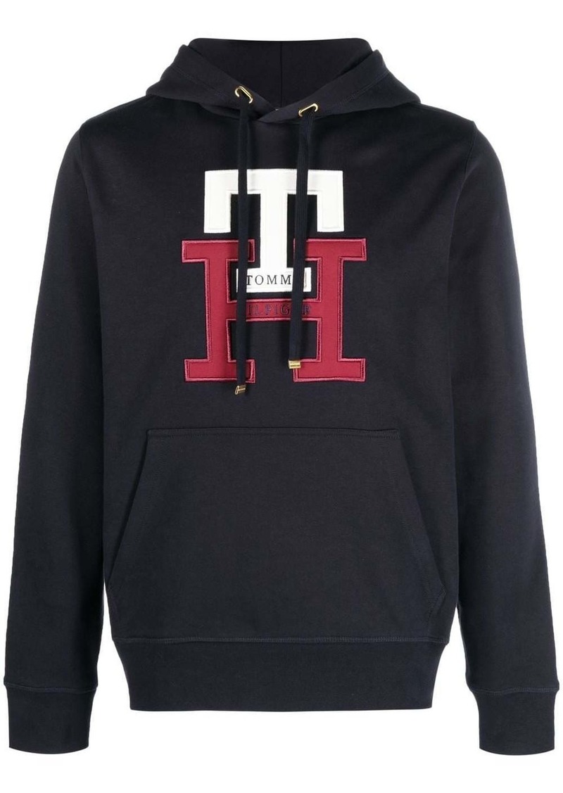 Tommy Hilfiger embroidered-logo drawstring hoodie