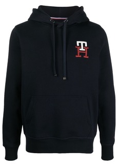 Tommy Hilfiger embroidered-logo drawstring hoodie