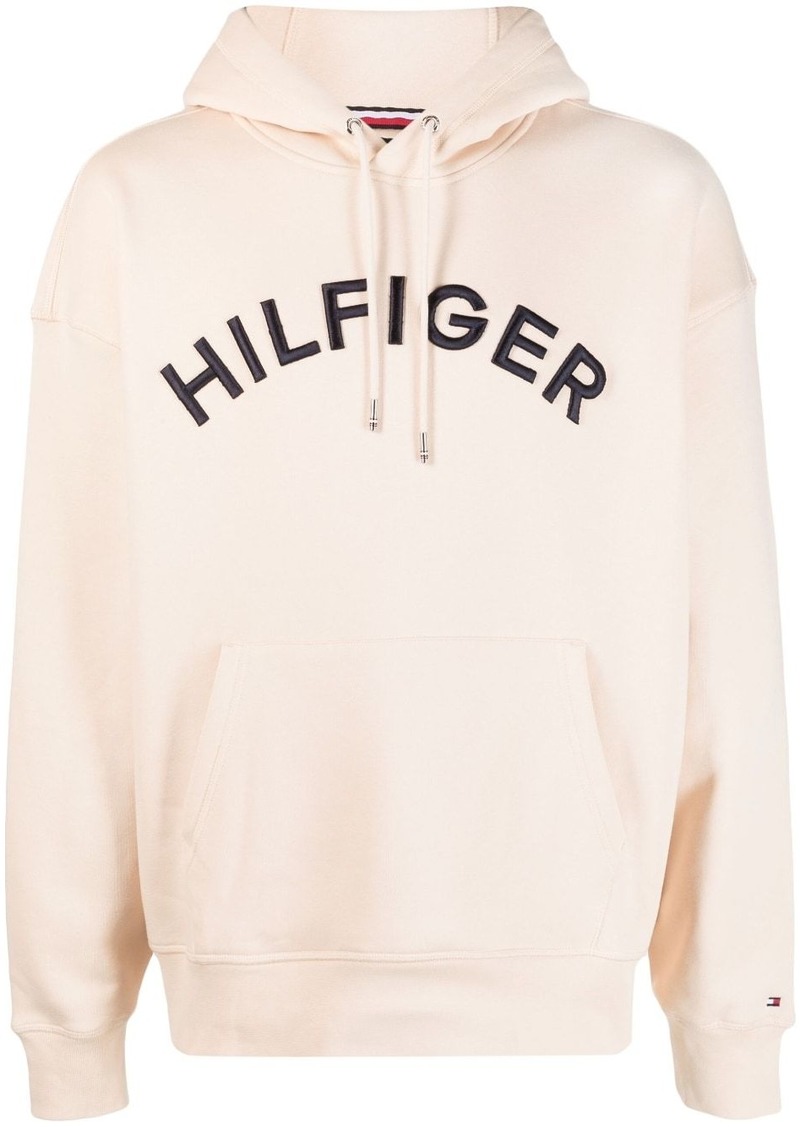 Tommy Hilfiger embroidered-logo long-sleeve hoodie