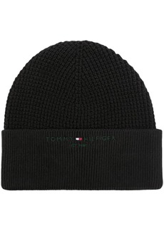 Tommy Hilfiger embroidered-logo ribbed beanie
