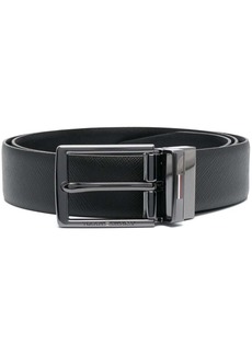 Tommy Hilfiger engraved-logo leather belt
