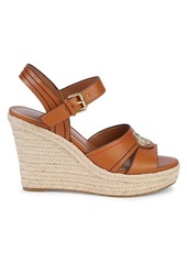 Tommy Hilfiger Faux Leather Espadrille Wedge Sandals