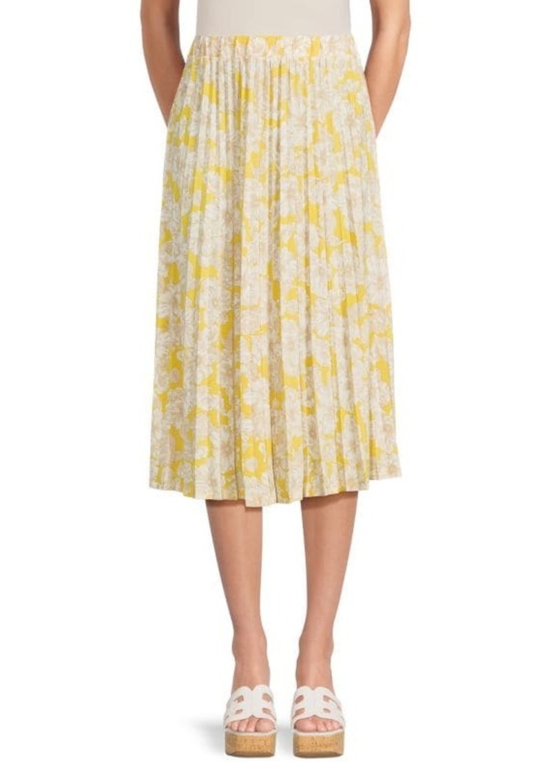 Tommy Hilfiger Floral Pleated A Line Skirt