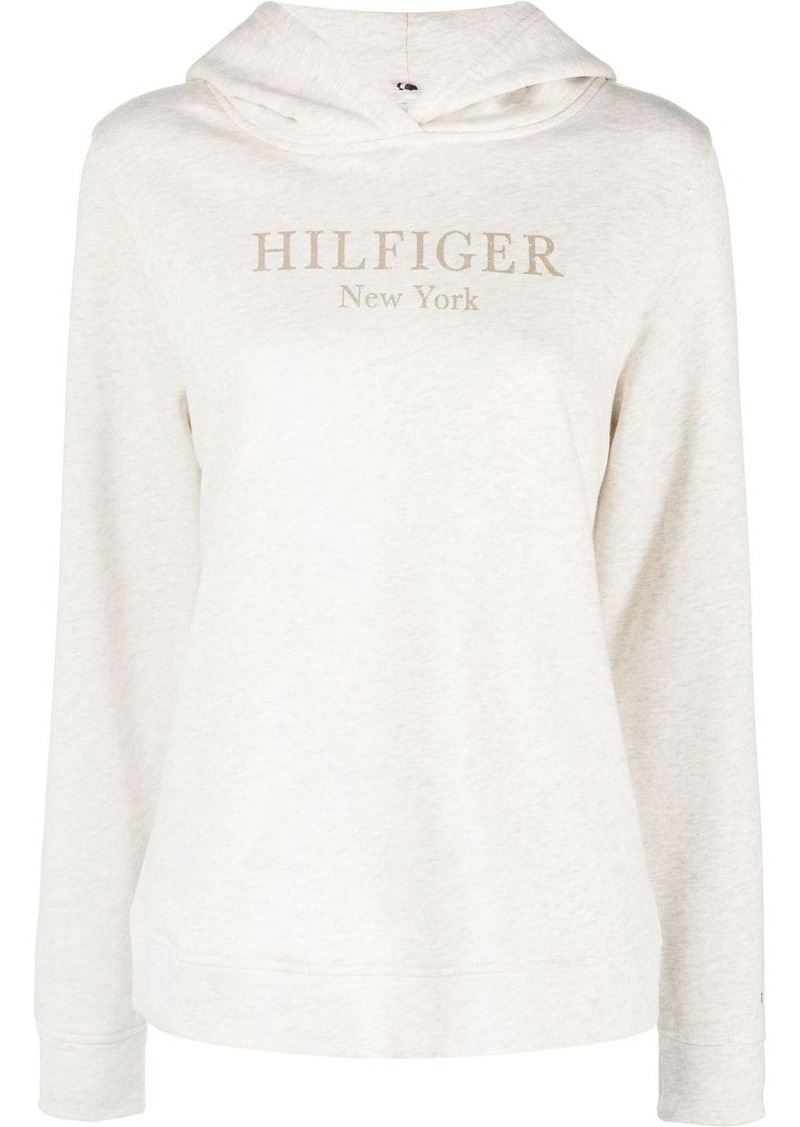 Tommy Hilfiger foil logo-print drawstring hoodie