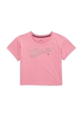 Tommy Hilfiger Girl&#8217;s Boxy Logo Graphic Tee