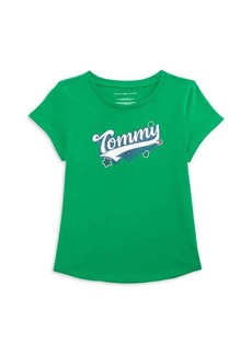 Tommy Hilfiger Girl's Logo Glitter T-Shirt