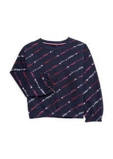 Tommy Hilfiger Girl's Monogram Print Sweatshirt