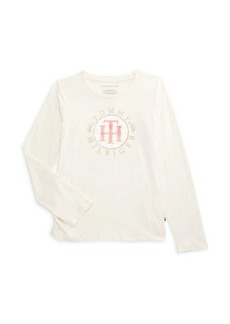 Tommy Hilfiger Girl's Reversible Sequin Logo Graphic Tee