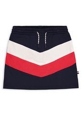Tommy Hilfiger Girl's Sporty Chevron Colorblocked Skirt