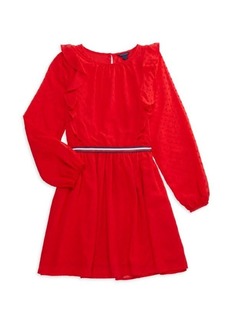 Tommy Hilfiger Girl's Star Flocked Chiffon Dress