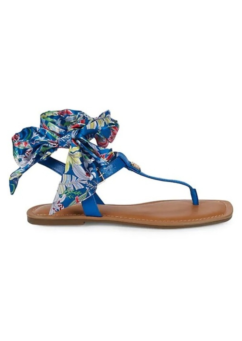 tommy hilfiger jinis ankle tie thong sandals