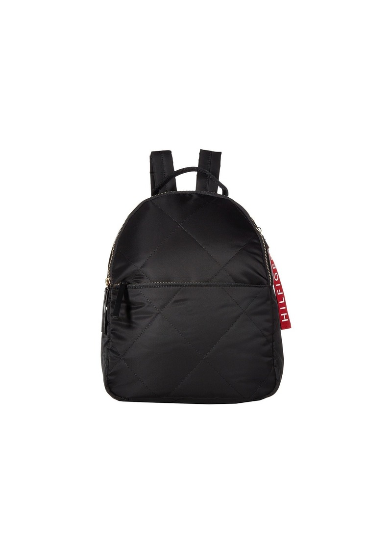 tommy hilfiger black nylon backpack