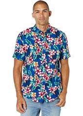 Tommy Hilfiger Linen Short Sleeve Button-Down Shirt in Custom Fit