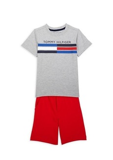 Tommy Hilfiger Little Boy's 2-Piece Logo T-Shirt & Shorts Set