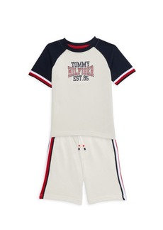 Tommy Hilfiger Little Boy's 2-Piece Logo Tee & Shorts Set