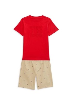 Tommy Hilfiger Little Boy's 2-Piece Tee & Shorts Set
