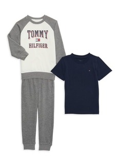 Tommy Hilfiger Little Boy's 3-Piece Logo Fleece Set