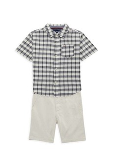 Tommy Hilfiger Little Boy's Checked Shirt & Shorts Set