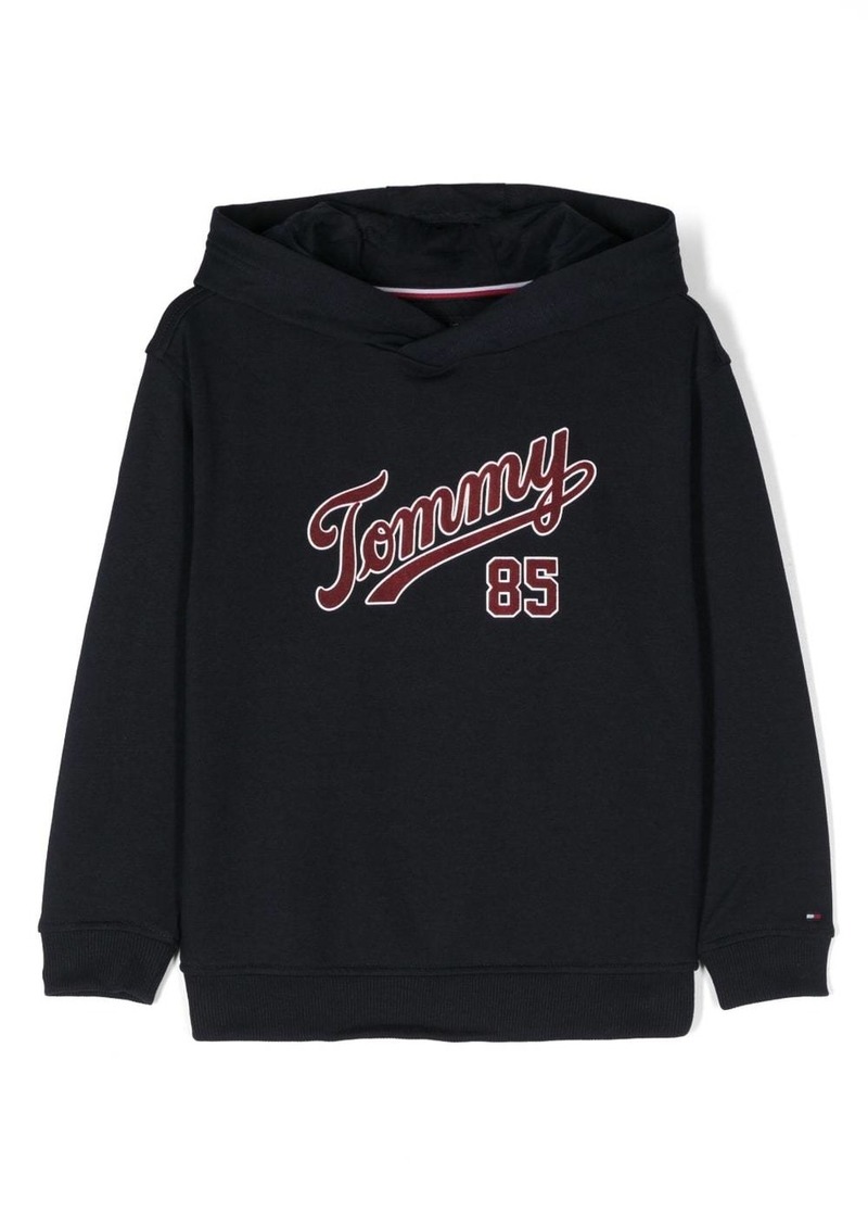 Tommy Hilfiger logo-appliqué cotton-blend hoodie