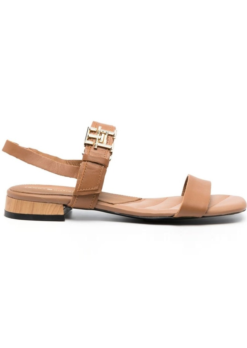 Tommy Hilfiger logo-buckle leather sandals