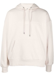 Tommy Hilfiger logo-embossed drawstring hoodie