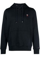 Tommy Hilfiger logo-embroidered cotton-blend hoodie