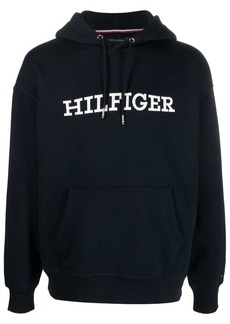 Tommy Hilfiger logo-embroidered drawstring hoodie