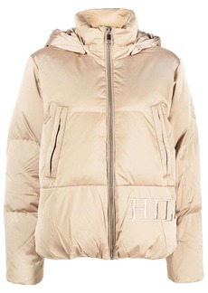 Tommy Hilfiger logo-embroidered hooded puffer jacket