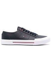 Tommy Hilfiger logo-embroidered low-top leather sneakers