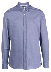 Tommy Hilfiger logo-embroidery cotton-blend shirt