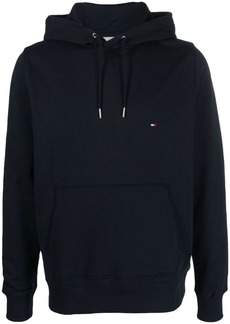 Tommy Hilfiger logo-embroidery cotton hoodie