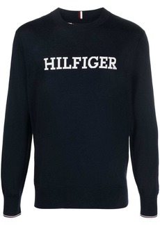 Tommy Hilfiger logo intarsia-knit cotton jumper