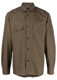 Tommy Hilfiger logo-patch button-up shirt