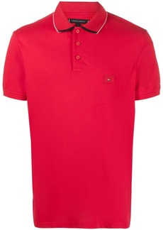 Tommy Hilfiger logo-patch cotton polo shirt