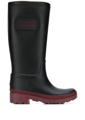 Tommy Hilfiger logo patch rain boots