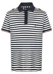 Tommy Hilfiger logo-patch striped polo shirt