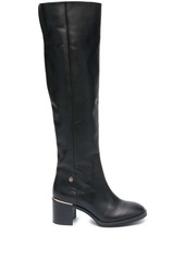 Tommy Hilfiger logo-plaque knee-high boots