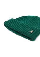 Tommy Hilfiger logo-plaque ribbed knit beanie