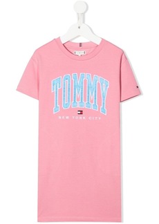 Tommy Hilfiger logo-print T-shirt dress
