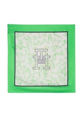Tommy Hilfiger logo printed silk scarf