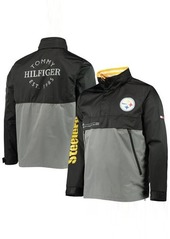 Men's Tommy Hilfiger Black/Gray Pittsburgh Steelers Anorak Hoodie Quarter-Zip Jacket at Nordstrom