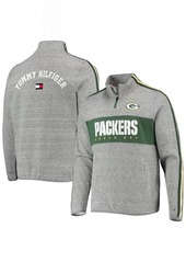 Men's Tommy Hilfiger Heathered Gray Green Bay Packers Mario Quarter-Zip Jacket in Heather Gray at Nordstrom