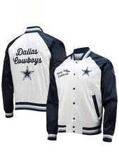 Men's Tommy Hilfiger White/Navy Dallas Cowboys The Varsity Raglan Full-Snap Jacket at Nordstrom