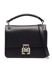 Tommy Hilfiger monogram-plaque leather bag