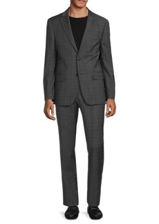 Tommy Hilfiger Plaid Wool Blend Suit