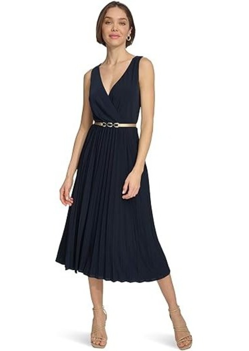 Tommy Hilfiger Pleated Skirt Midi Dress